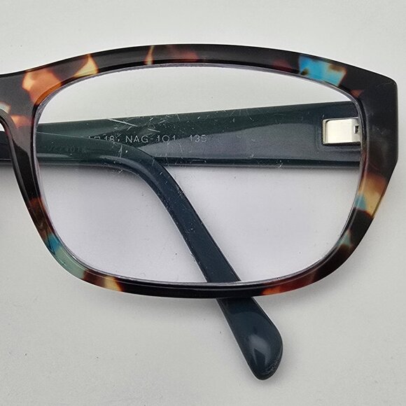 *SOLD* Prada VPR 18O NAG-1O1 Spotted Blue Havana Eyeglasses Frame w/ Flexhinge - Picture 11 of 12